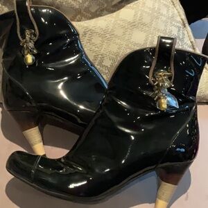 Ron White All day heels.. patent leather black and grey in 37.5